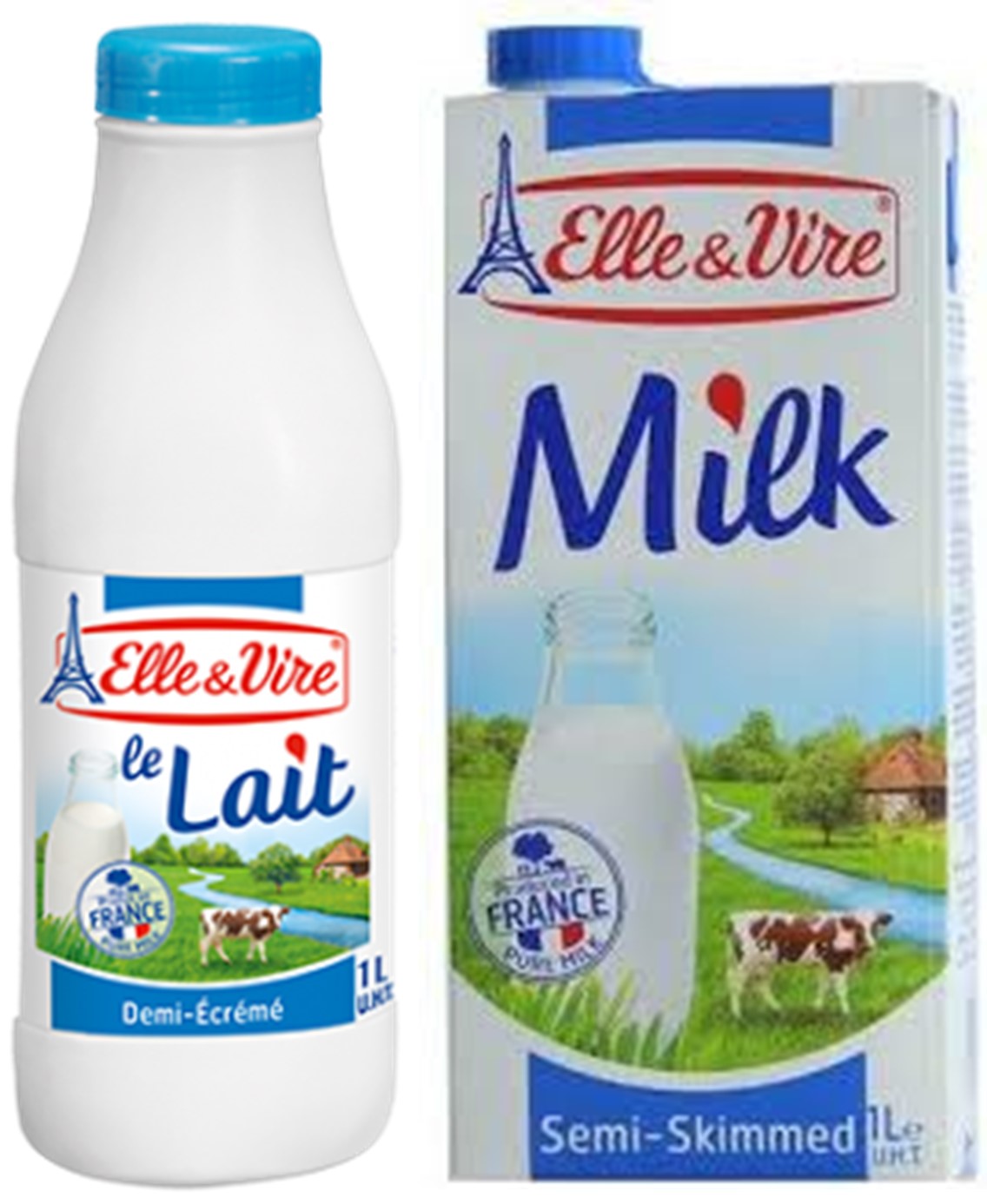 Semi Skimmed Milk / Lait Semi Ecreme 1 L